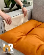 تشک رومبلی مخملی دورو آجری_کرم کد 0012 - Image 3